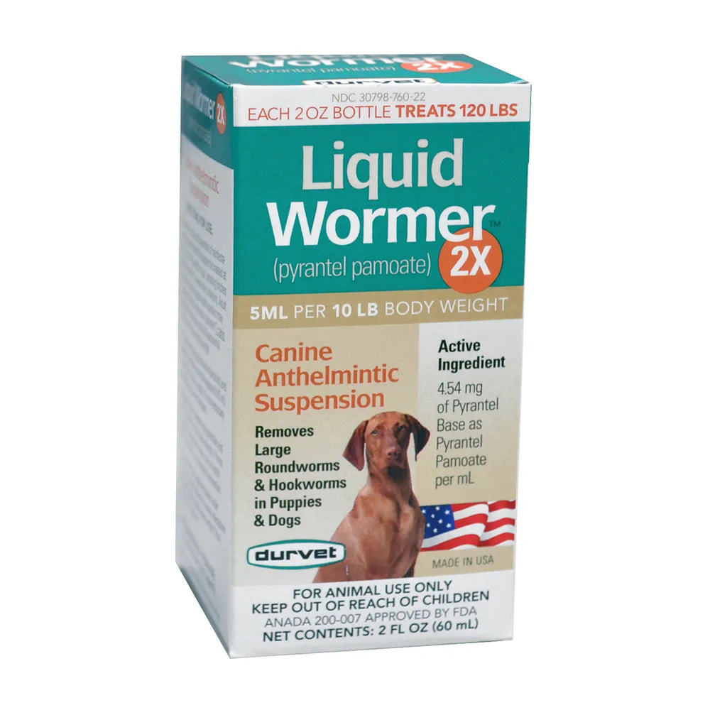 Durvet Liquid Wormer 2X Dog Dewormer