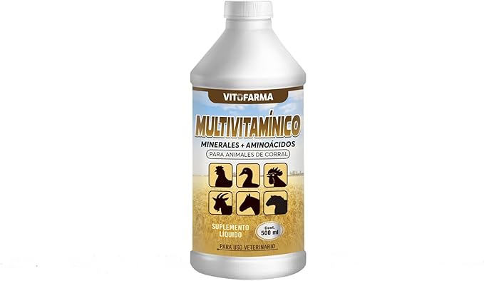 Multivitamínico para aves de corral - Aminoácidos Minerales para Aves de Corral 16.9 fl oz Vitamina para Gallos