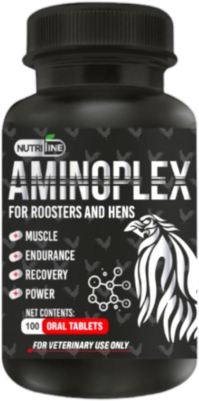Aminoácidos y Minerales para Gallo Aminoplex 100 tab - Vitamina para Gallos Pollos Pollo LUVAROBLLC