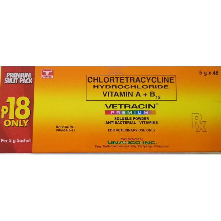 Vetracin Premium 5grams/24grams water soluble for animals
