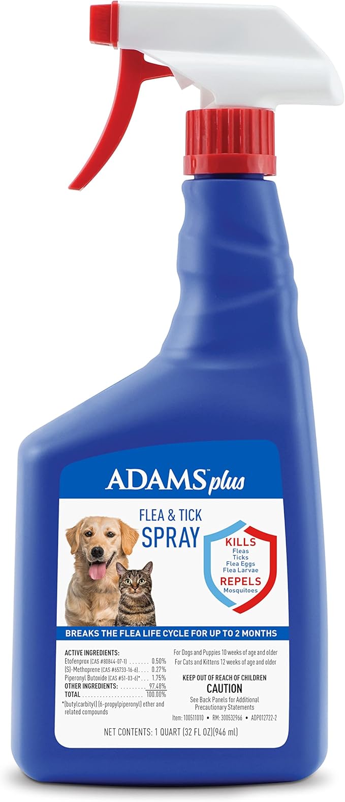 Adams Plus Flea & Tick Spray with Precor