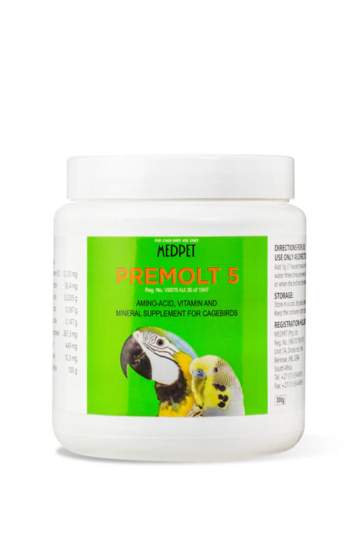 Medpet Premolt-5 Total Supplement to Treat & Prevent Feather Plucking