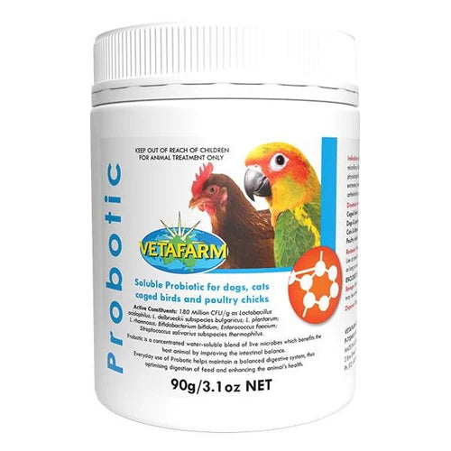 Probiotic Powder for Cage Birds & Chickens - Gut Flora Support