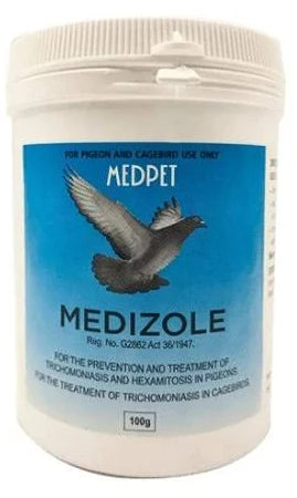 Medizole (Medpet) Hexamitosis, Giardia & Trichomoniasis Treatment for Pigeons