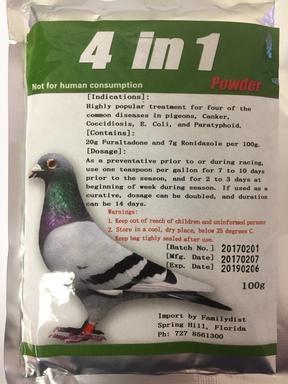 4 in 1 Powder for pigeons